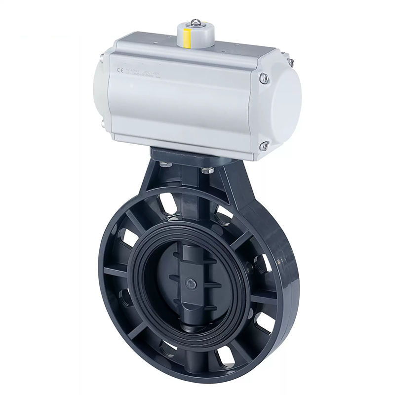Pneumatic Plastic PVC Butterfly Valve